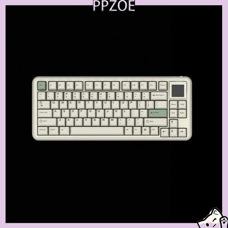 EPOMAKER RT75 Custom Mechanical Keyboard Tri-Mode Wireless Bluetooth 2.4G Gasket Hot-Swappable 1.54 Inch Screen RGB Keyboard