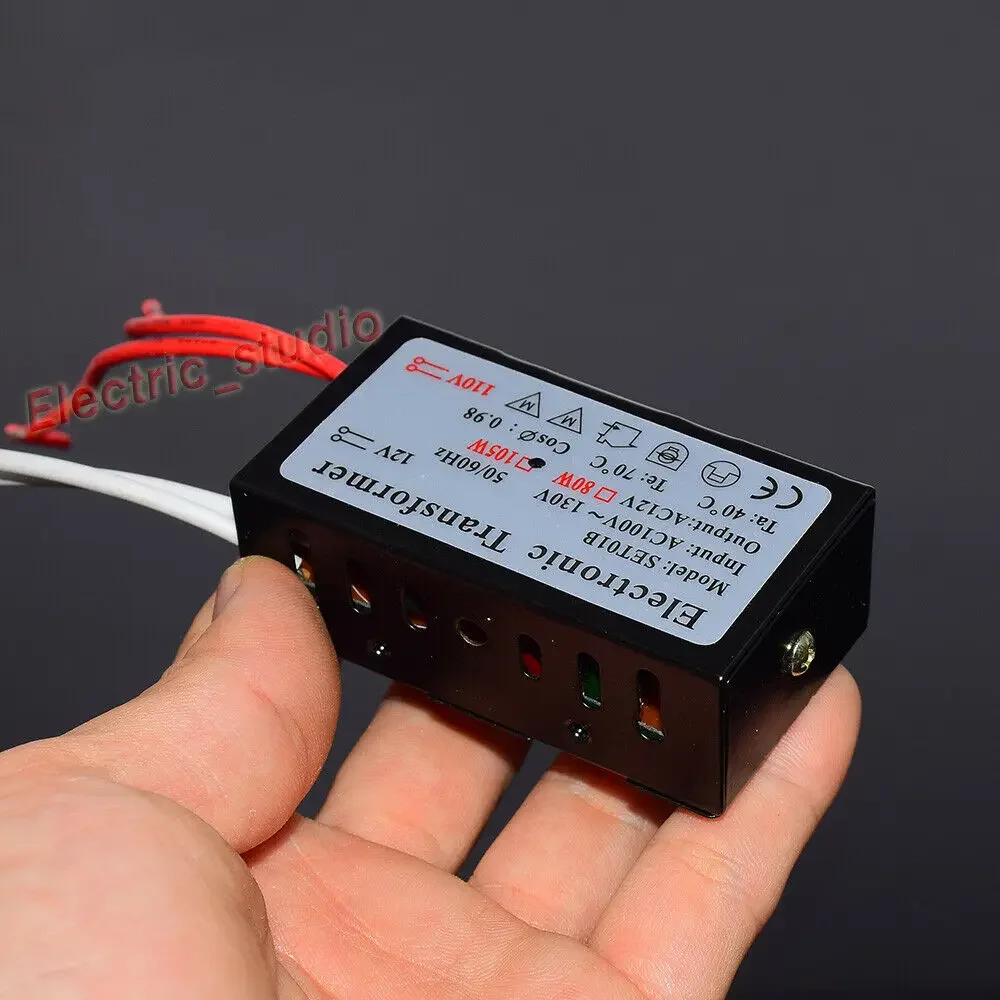 105W Electronic Transformer AC 110V 120V 130V to AC 12V for Halogen Lamp Power Supply Module