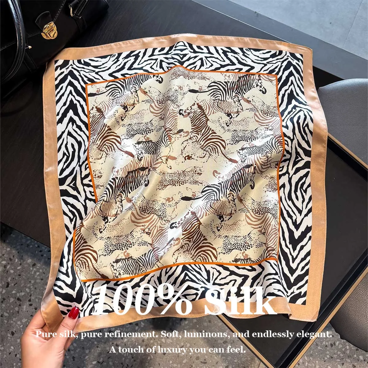 

Летний роскошный квадратный платок из 100% натурального шелка для женщин, шаль с принтом лошади, хиджаб, защита от солнца, шарфы, фулярд, бандана, буфанда, эшарп