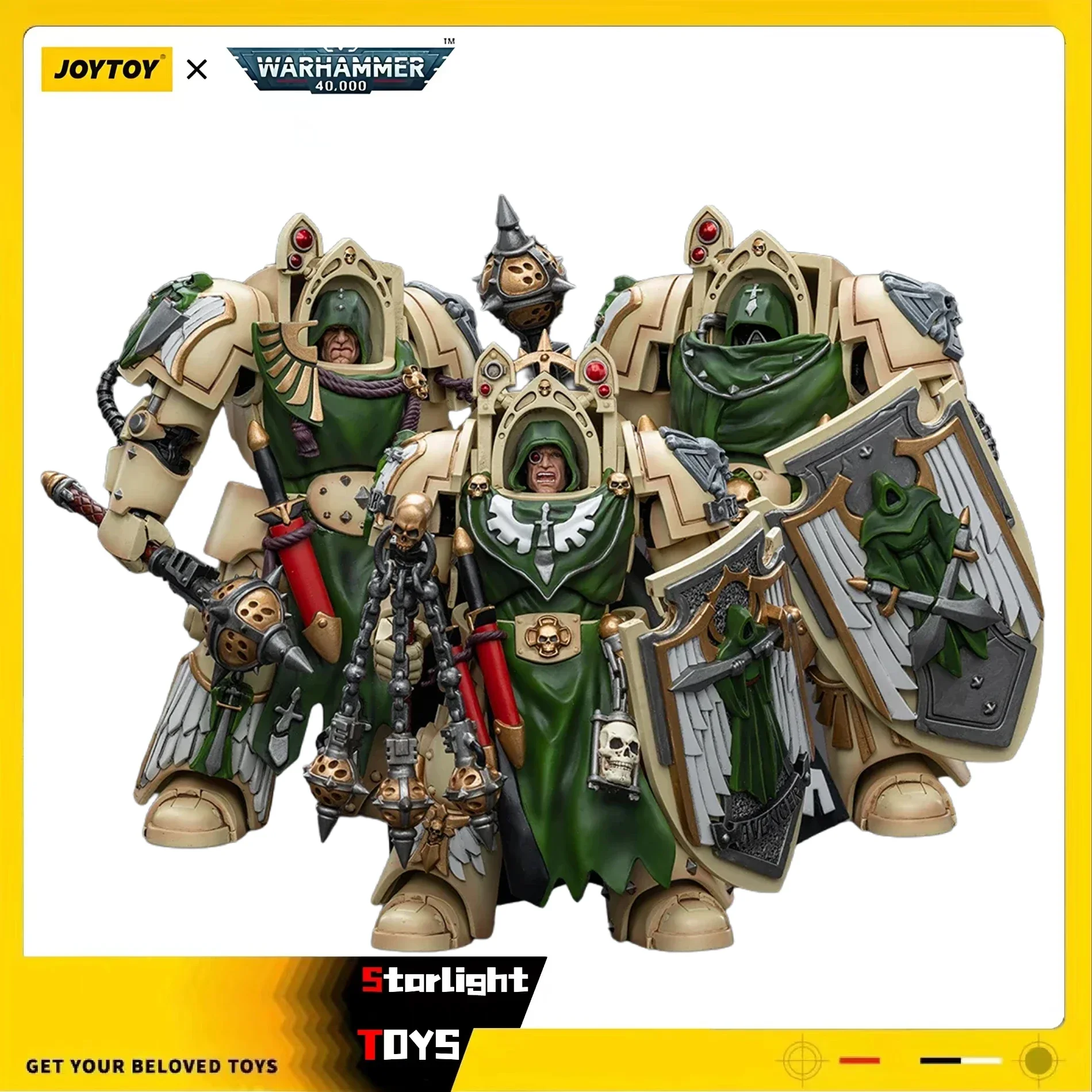 

JOYTOYe Warhammer 40K Dark Angels Deathwing Knight Master Mace of Absolution 1 Mace of Absolution 2 Toys Model 1/18 Action Figur