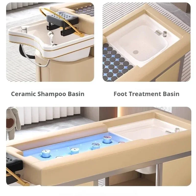 Professional Shampoo Chair Head Wash Japanese Hair Spa Hair Salon Bed Massage Hairdresser Sillon Peluqueria Furniture Luxury