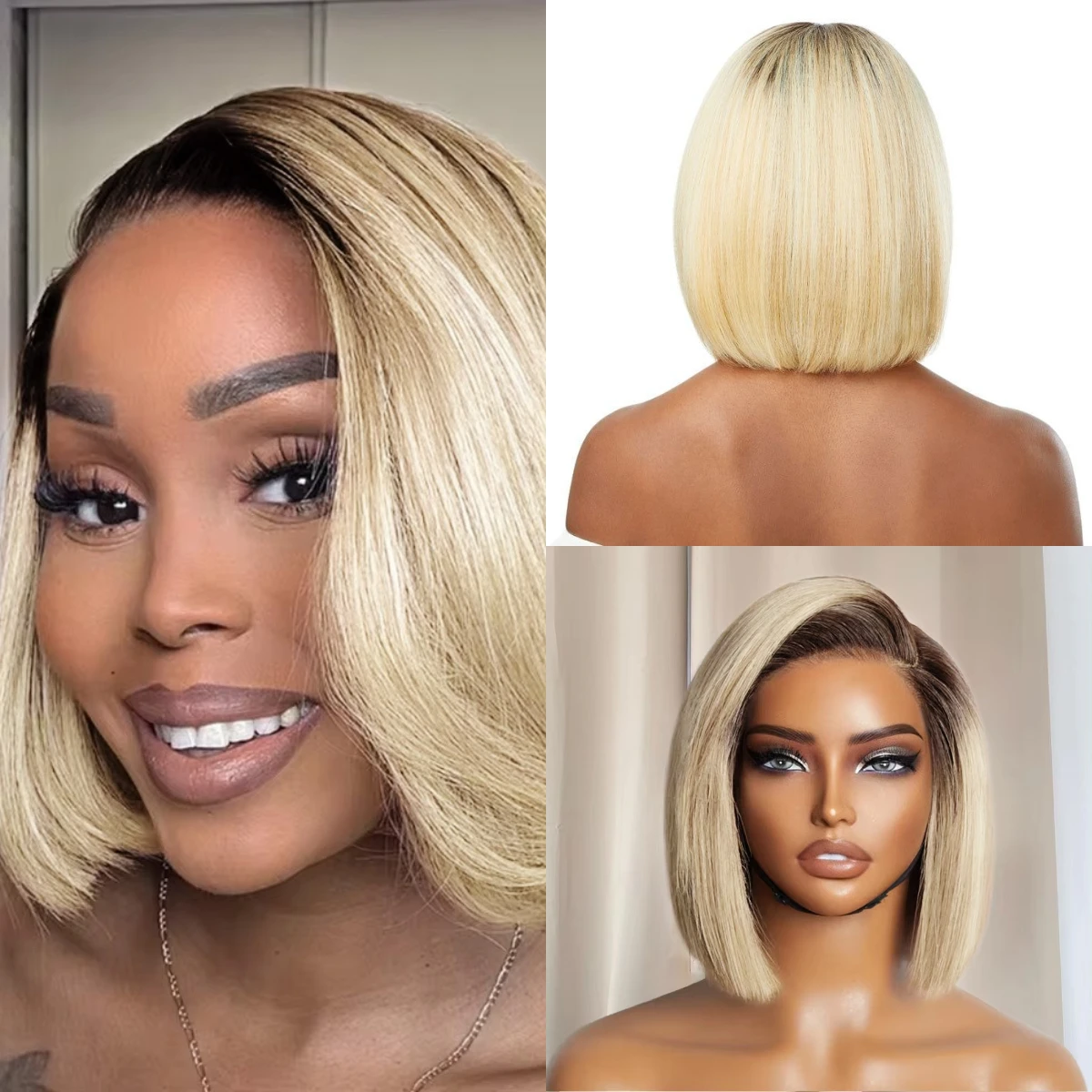 Straight Bob Wigs HD Lace Frontal Wig Glueless Wig Human Hair Glueless Wig Human Hair Ready To Wear Ready To Wear For Women Sale