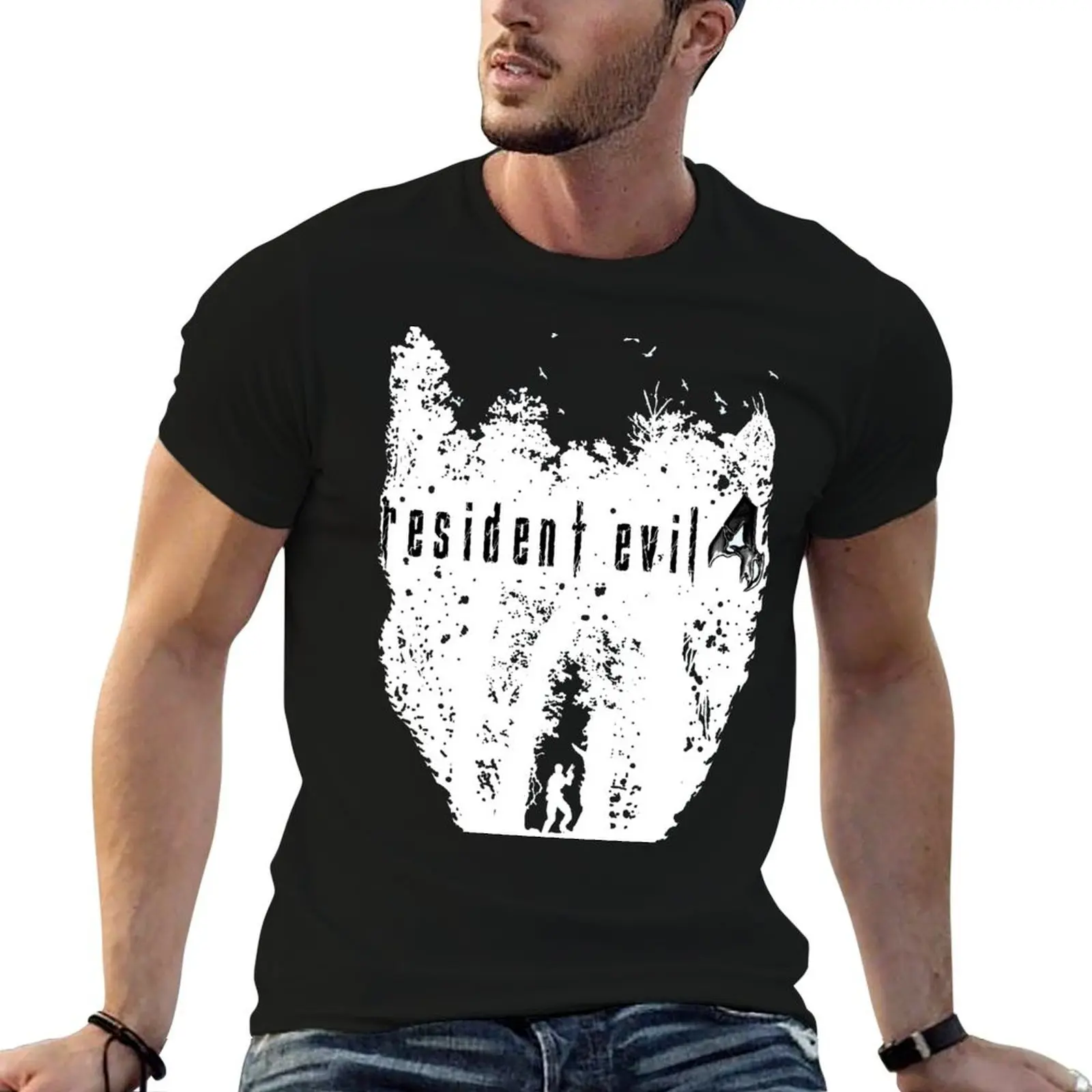 

RE4 Transparent European Box Art White T-Shirt essential t shirt man t shirt luxury t shirt man designer T-shirt