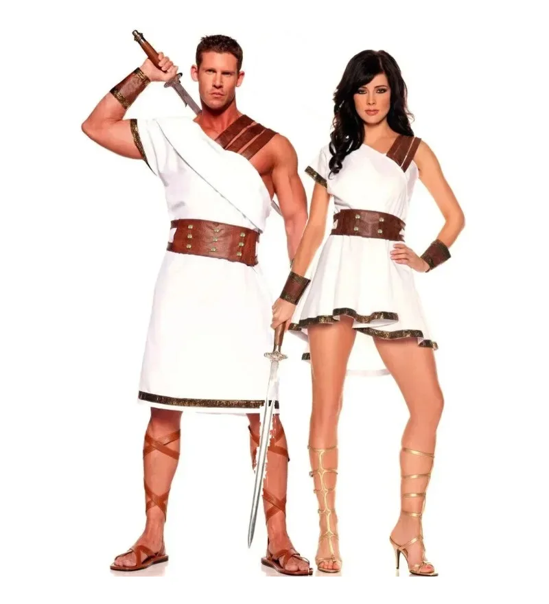 

Halloween Purim Adult Ancient Roman Greek Warrior Gladiator Costume Knight Julius Caesar Costumes Cosplay for Women Men
