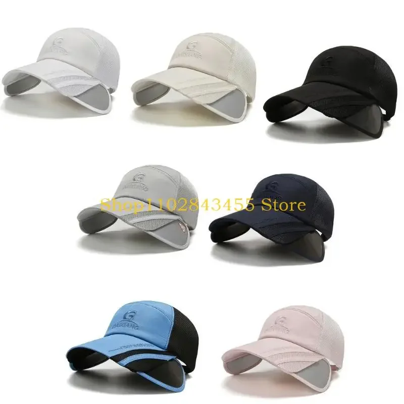 49MC Adult Retractable Brim Baseball Cap Spring Summer Men Casual Sport Caps for Women Men Outdoor Visor Hats Multicolor