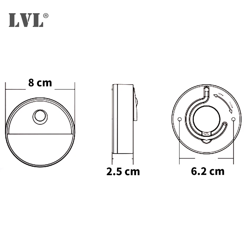 Motion Sensor LED Cabinet Light AAA Battery 3 In 1 Installation Wall lamp for Stair Toilet Cabinet lights