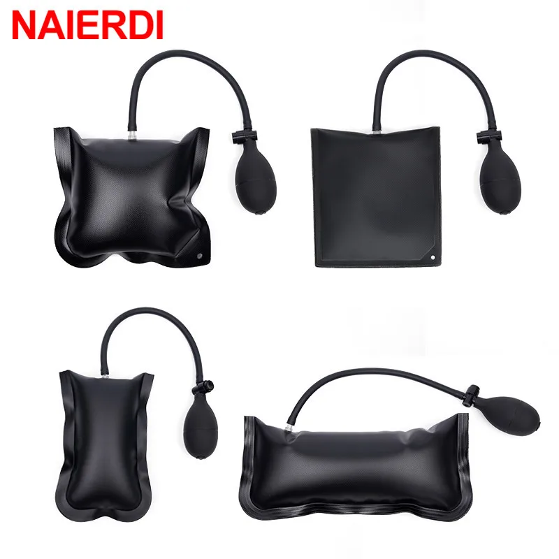 NAIERDI Air Wedge Bag 3 Pieces Strong Air Bag Pump Profesjonalny zestaw do poziomowania Narzędzie ślusarskie Automatyczna poduszka powietrzna Naprawa okien