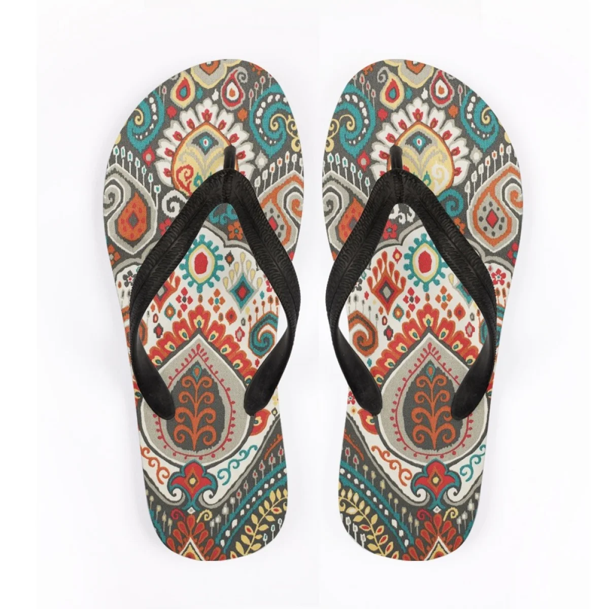 Ethnic Boho Pattern Print Women Outdoor Travel Flip Flops Summer Students Leisure Sandals Seaside Resort Hawaii Ladies Slippers