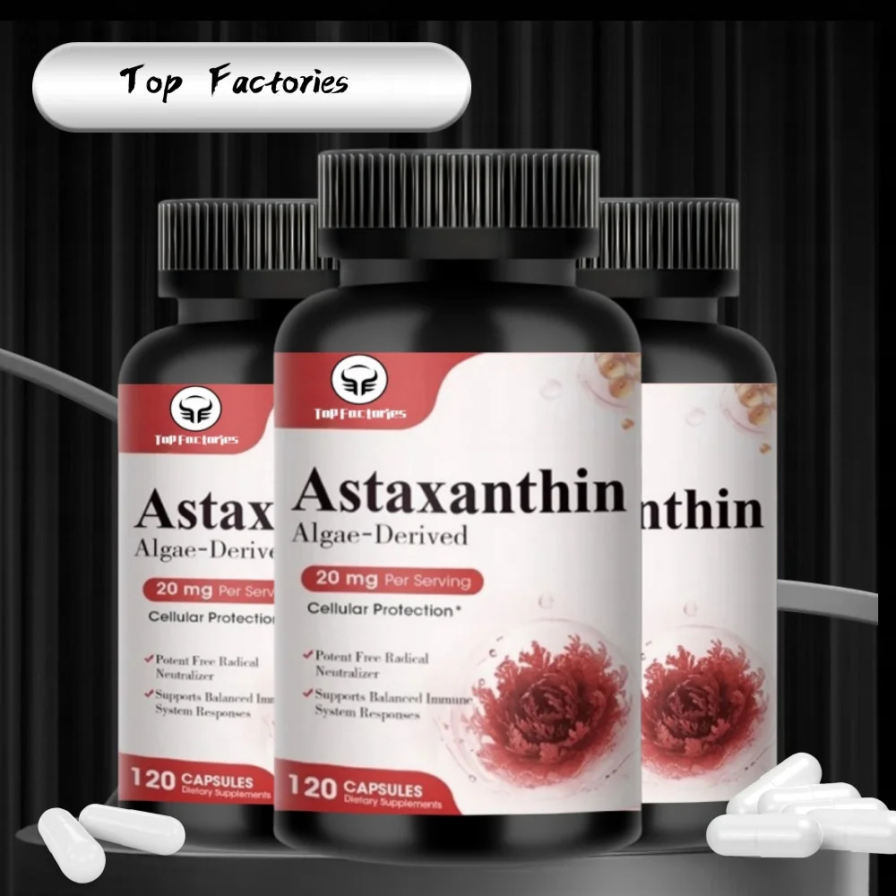 

Astaxanthin Supplement 20mg, Maximum Absorption Rate, Stronger Antioxidant Than Vitamin C, Non Gmo, Gluten Free