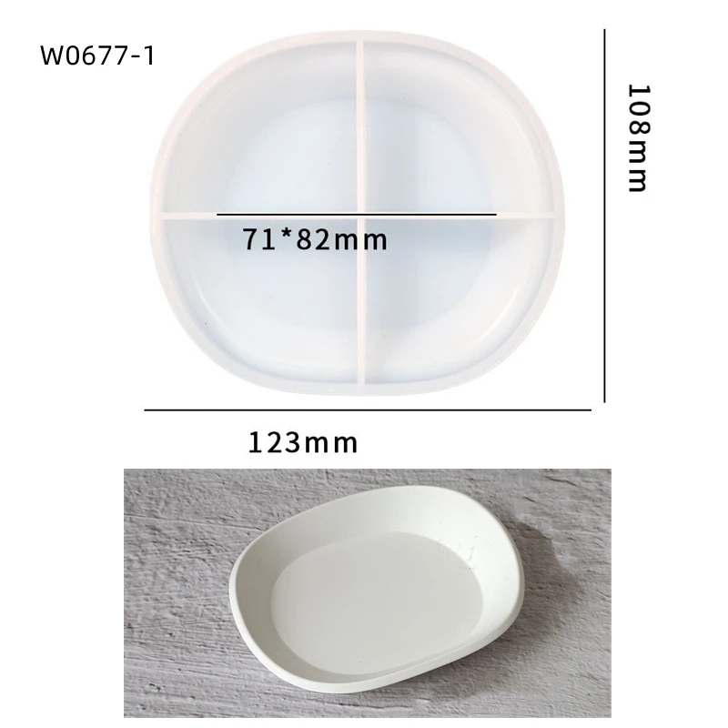 Moule En Silicone Pour Résine Époxy - Format Petite Assiette/Plateau - Déco Bureau & DIY - 8