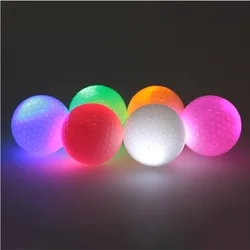 Pelotas de golf luminosas LED, brillo nocturno en la oscuridad, noche de práctica, pelota de golf fluorescente, brillante de larga duración