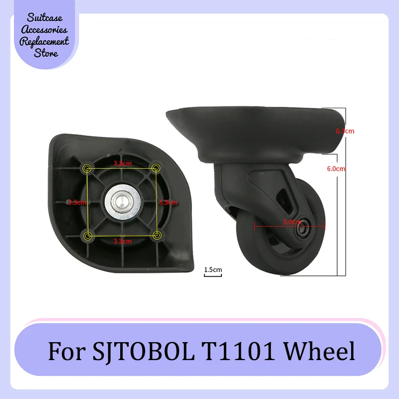 

For SJTOBOL T1101 Rotating Smooth Silent Shock Absorbing Wheel Accessories Wear-resistant Universal Wheel Replacement Suitcase