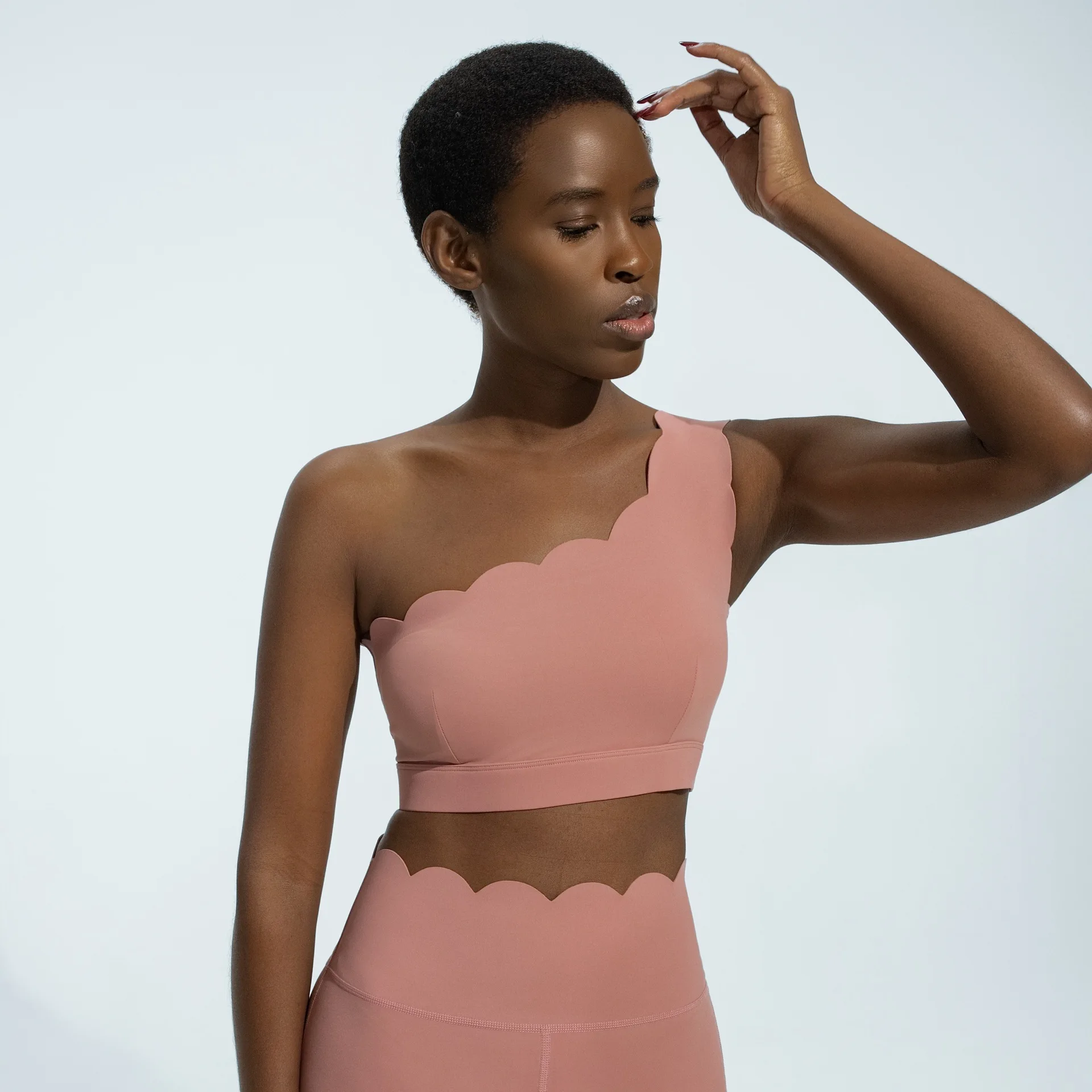 Lace Sloping Shoulder Sports Vest, Sweat Wicking, Slim Fitting, Breathable, Naked, Outdoor Sports Thin Fit, Fitness Suit, Bra