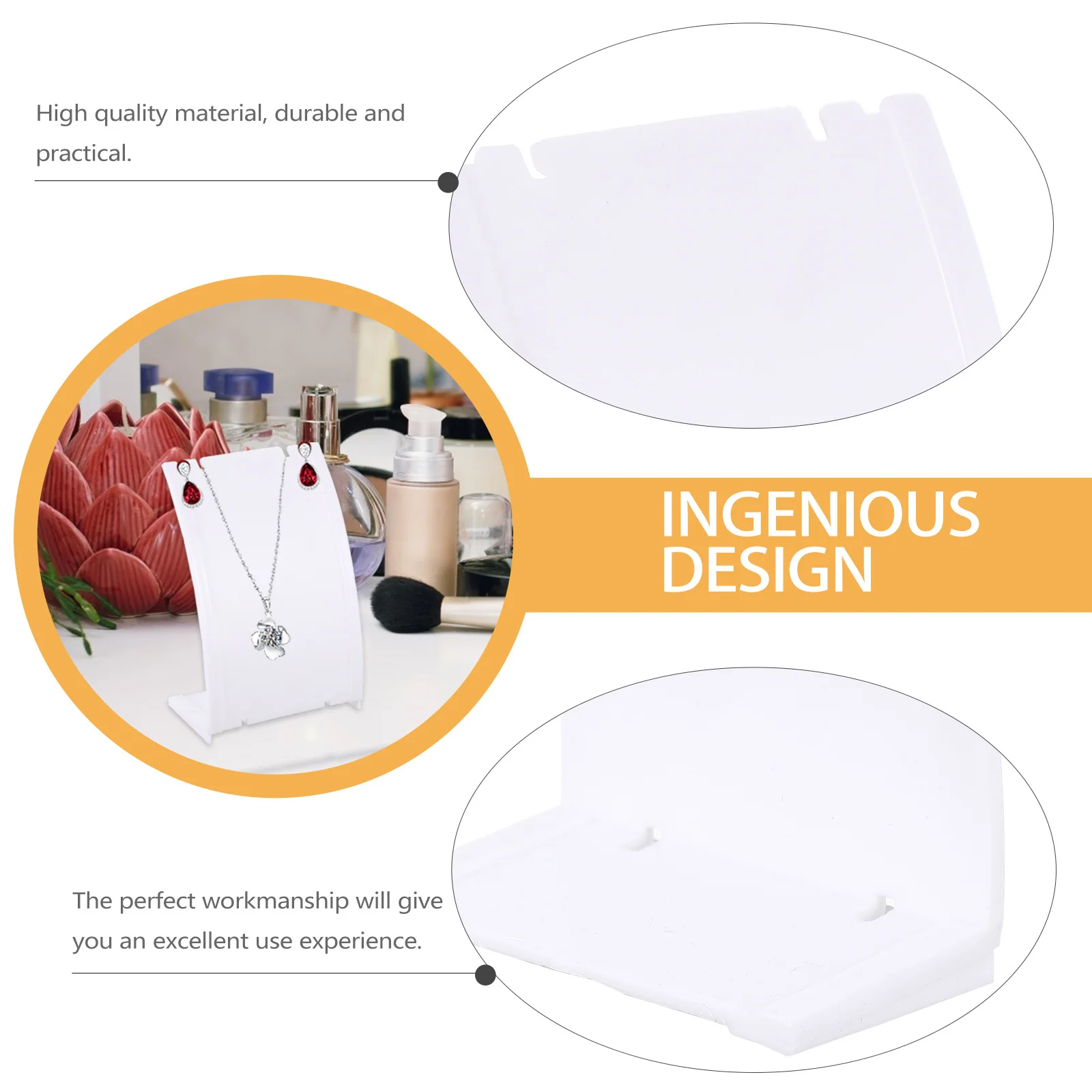 حامل عرض القرط ABS البلاستيك رف عرض المجوهرات للأقراط والقلائد المنظم مضمد الغرور القرط الرف