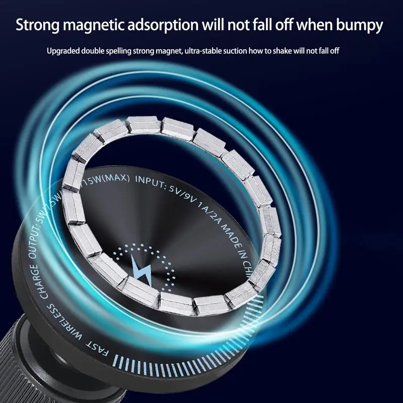Suporte magnético para telefone para carro, multifuncional, sem fio, adaptador de carregador rápido, elegante, portátil, suporte para celular