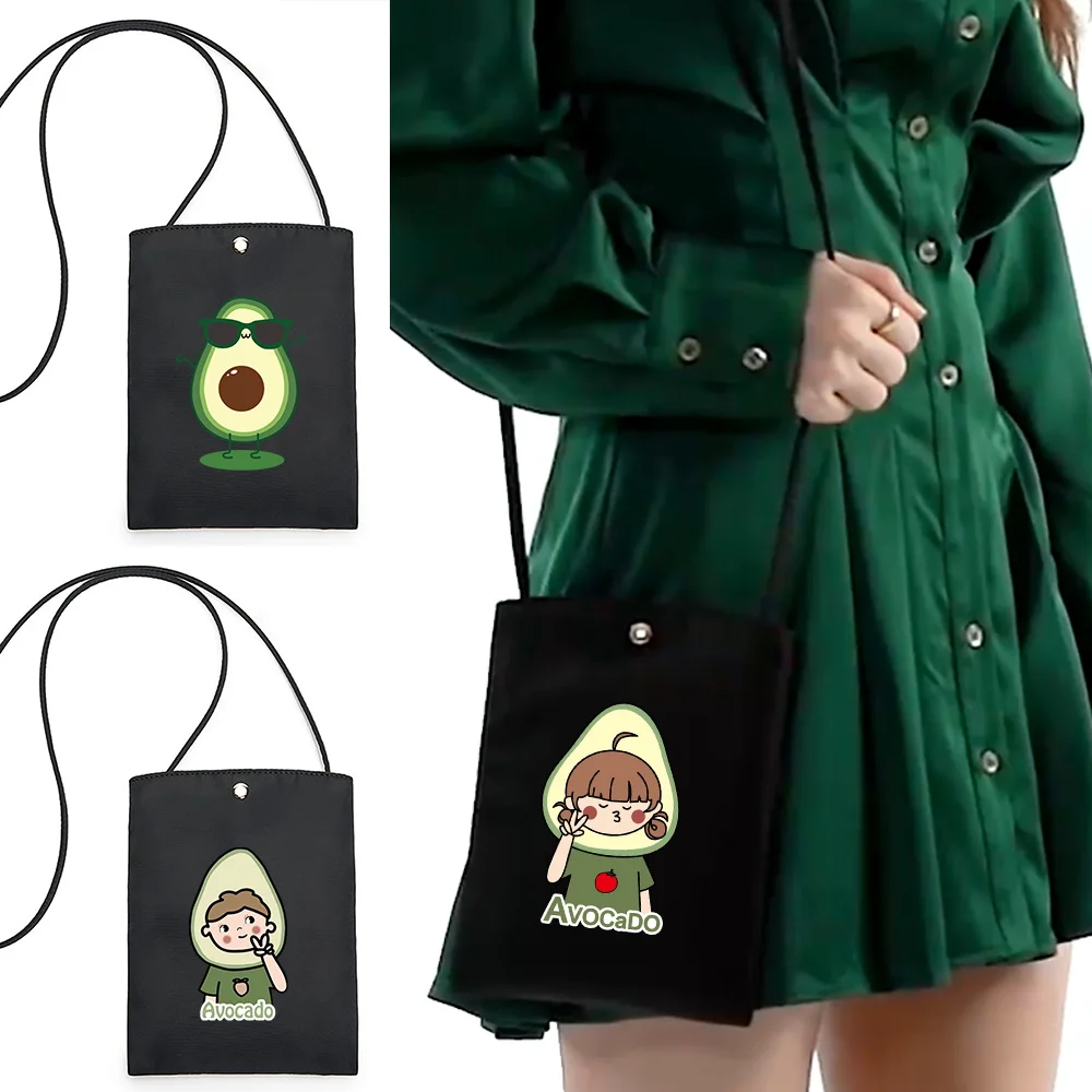 

Сумки для мобильных телефонов с узором авокадо, женские маленькие элегантные сумки на плечо, сумка через плечо, простой универсальный кошелек для покупок