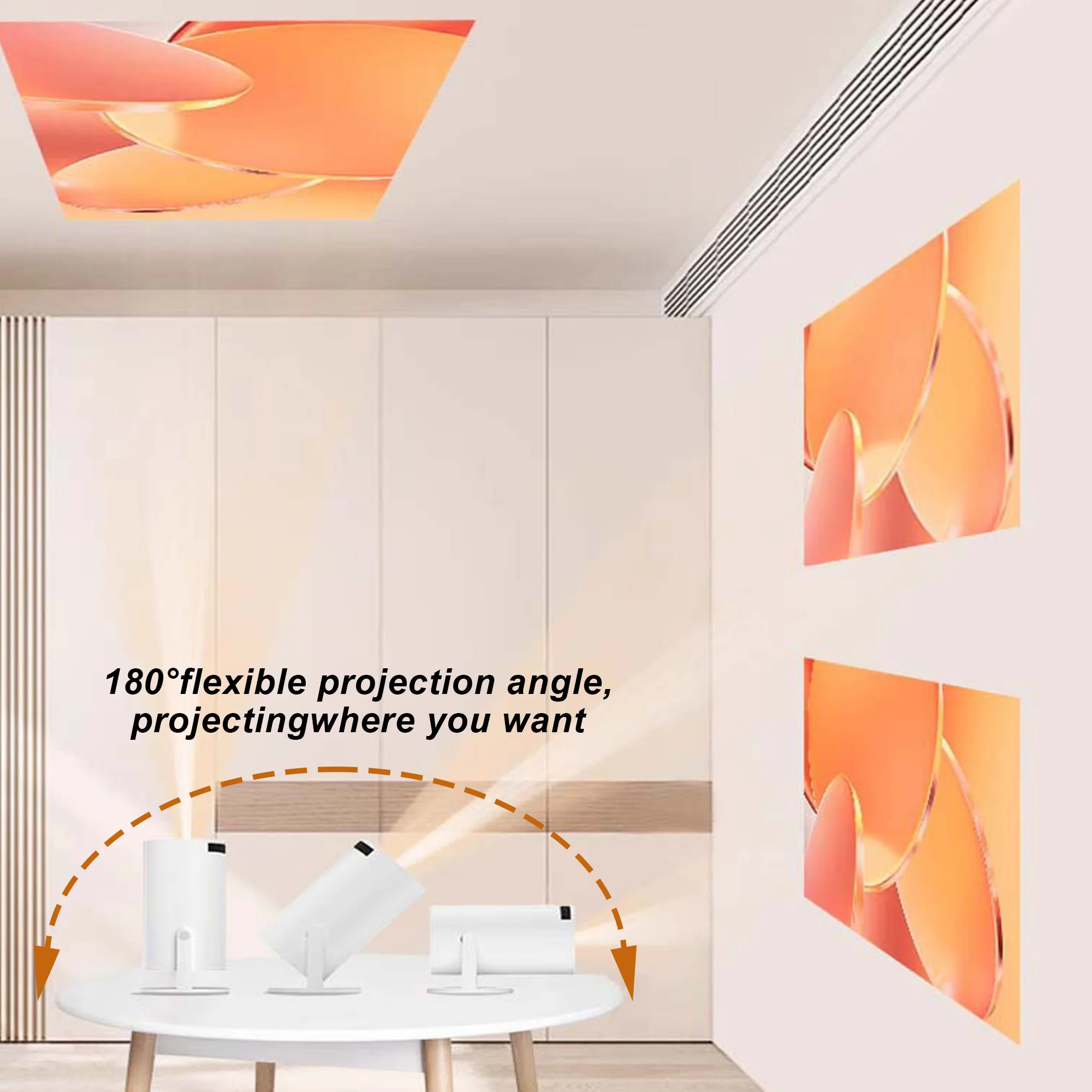 NATIVE 4K 1080P Android 11 Projector 200 ANSI Dual Wifi6 Home Cinema Outdoor portable 1920*1080P