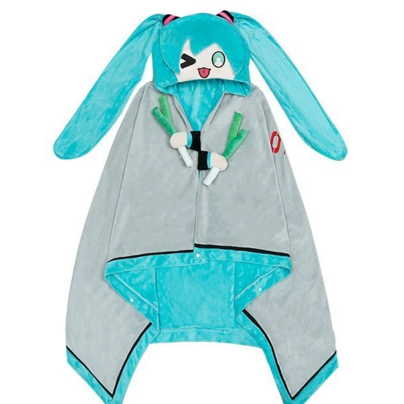 

Anime Hatsune Miku Air Conditioning Blanket Cartoon Cute Student Portable and Comfortable Dormitory Nap Quilt Kawaii Kids Gifts