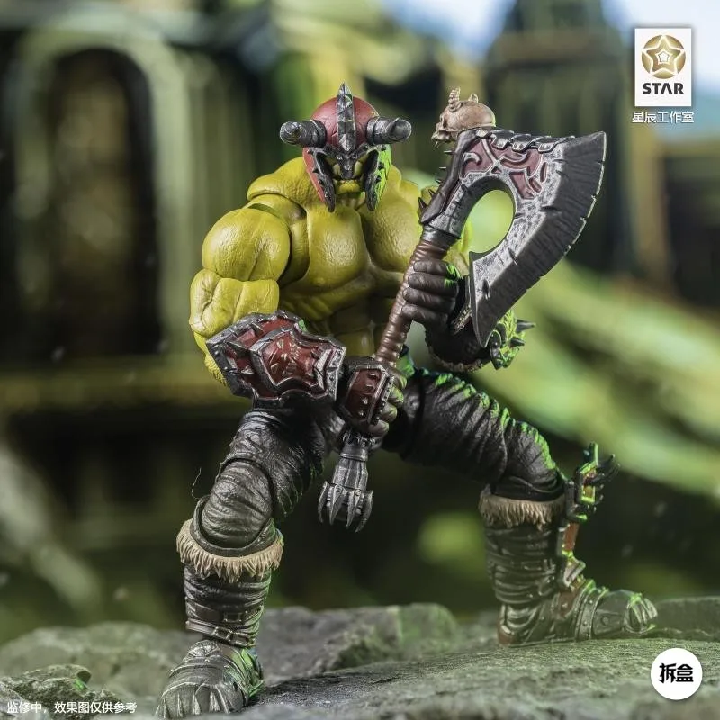 Spot Star Studio Original 1/12 Ancient War Meat Colored Orc Green Orc Warcraft Mobile Doll Model Handmade Toy Collection Gift