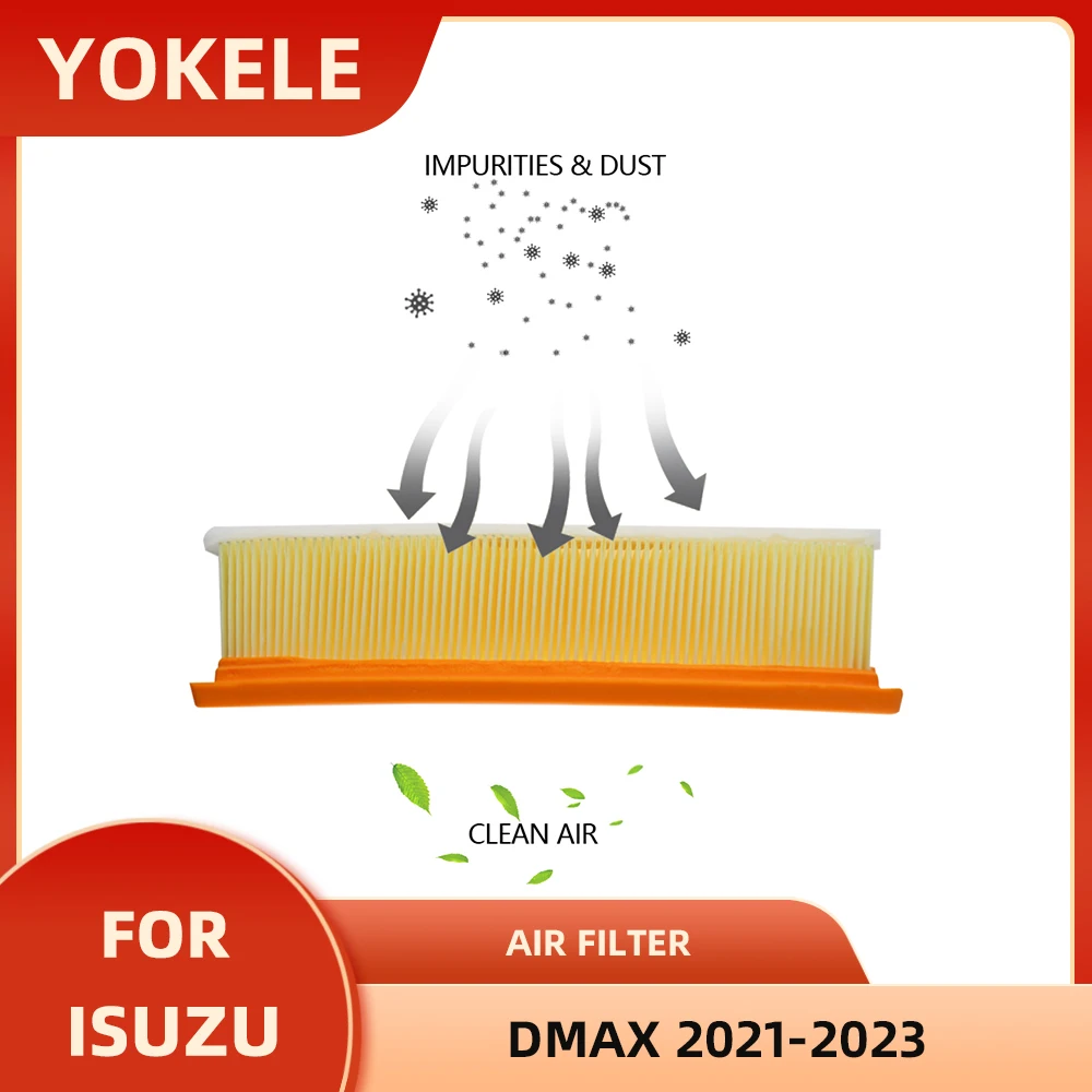 Car Air Filter Intake Accessories For ISUZU DMAX D-MAX 2021 2022 2023 Replacement Panel Air Filter Washable Reusable