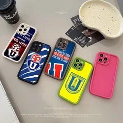 Chile University Logo Phone Case Simple Solid Color Matte Silicone Case For IPhone 15 14 13 12 11 Pro Max Plus Soft Couple
