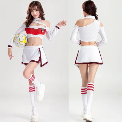 女の子のための時代を代表する服,セクシーなダンスドレス,コスプレの衣装,ワールドサッカー,フラウンス,コスプレ,コレクション2022