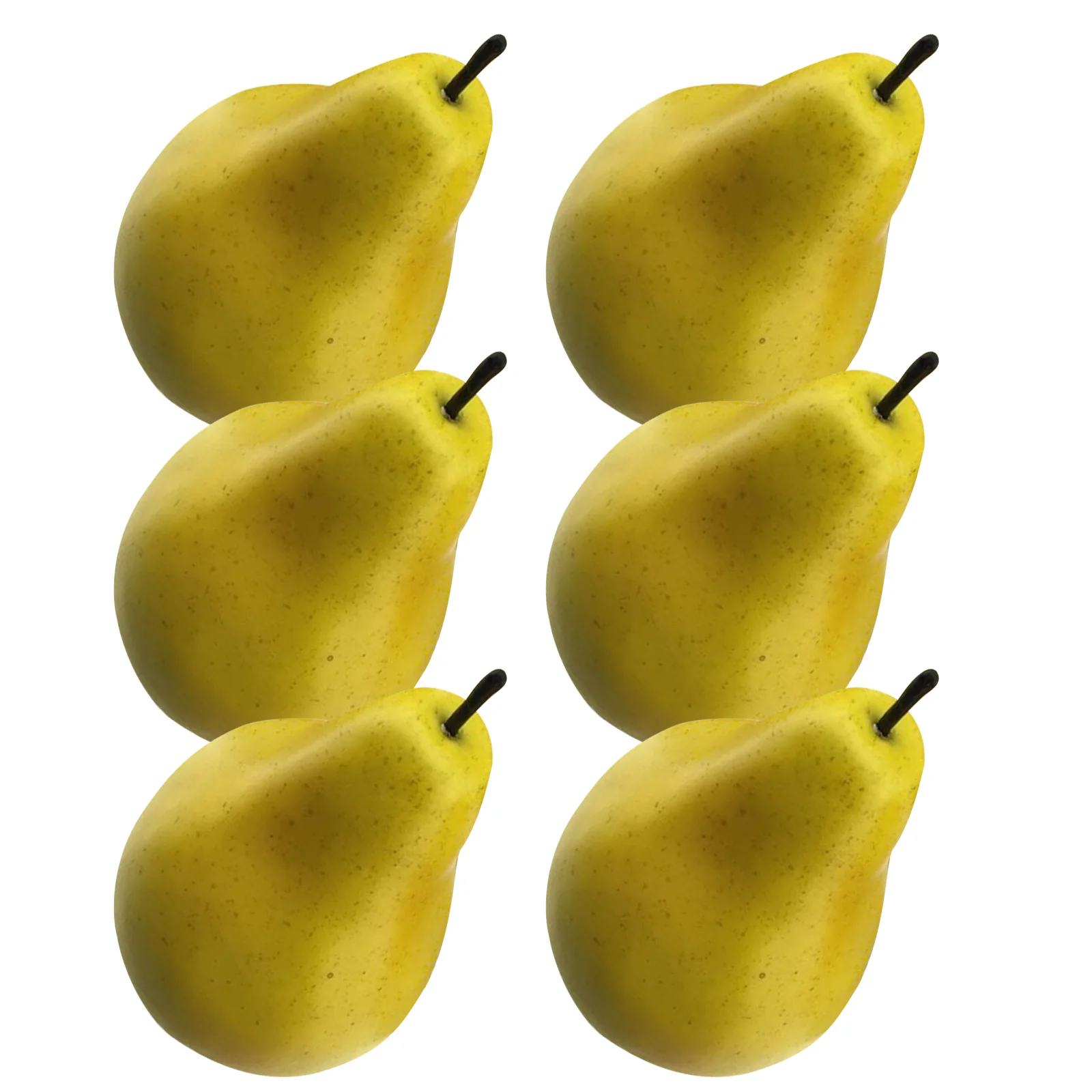 

6Pcs Artificial Pear Ornament Realistic Fake Pear Decors for Home Decoration Photo Props Kindergarten Classroom Use