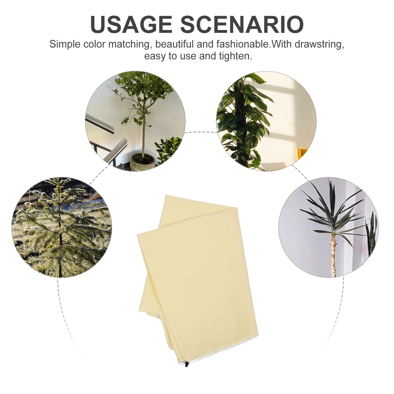 

Non woven Plant Frost Protection Gardening Winter Tree Bags Cold Proof Adjustable Drawstring Plant Protective Covers Garden