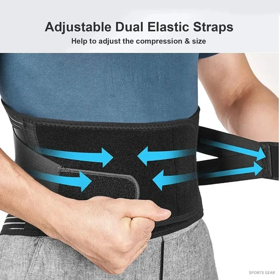 1PC Adjustable Breathable Lumbar Support Belt with Pad for Lower Back Pain Relief Sciatica Herniated Disc Back Brace