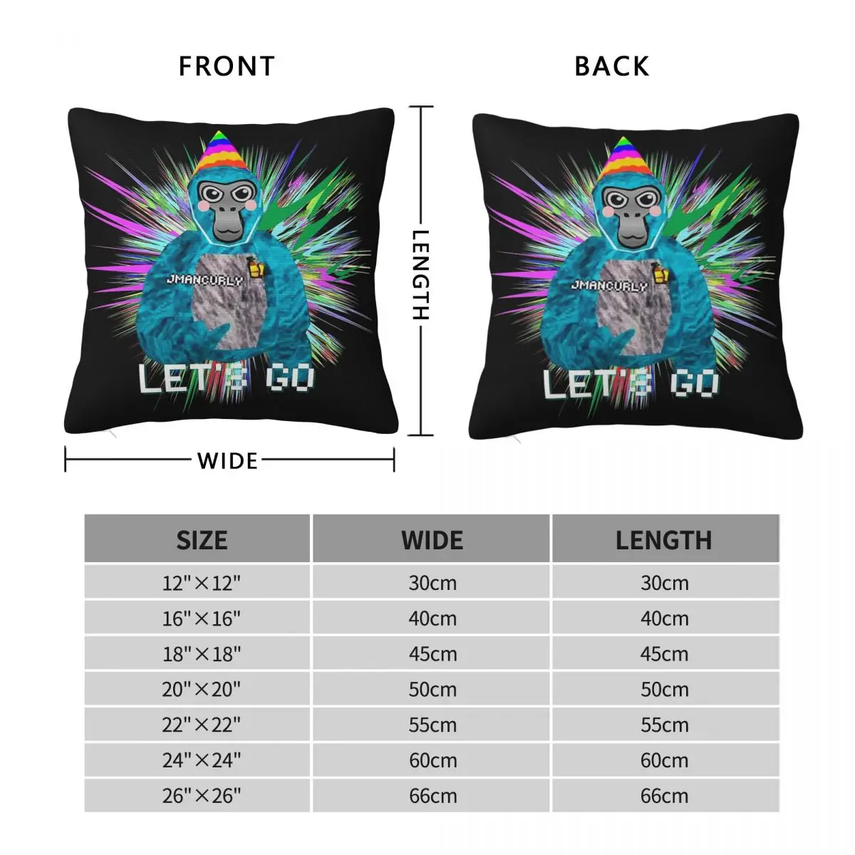 Jmancurly Gorilla Tag Vr Gamer Square Pillowcase Polyester Linen Velvet Printed Decorative Throw Pillow Case Room Cushion Cover