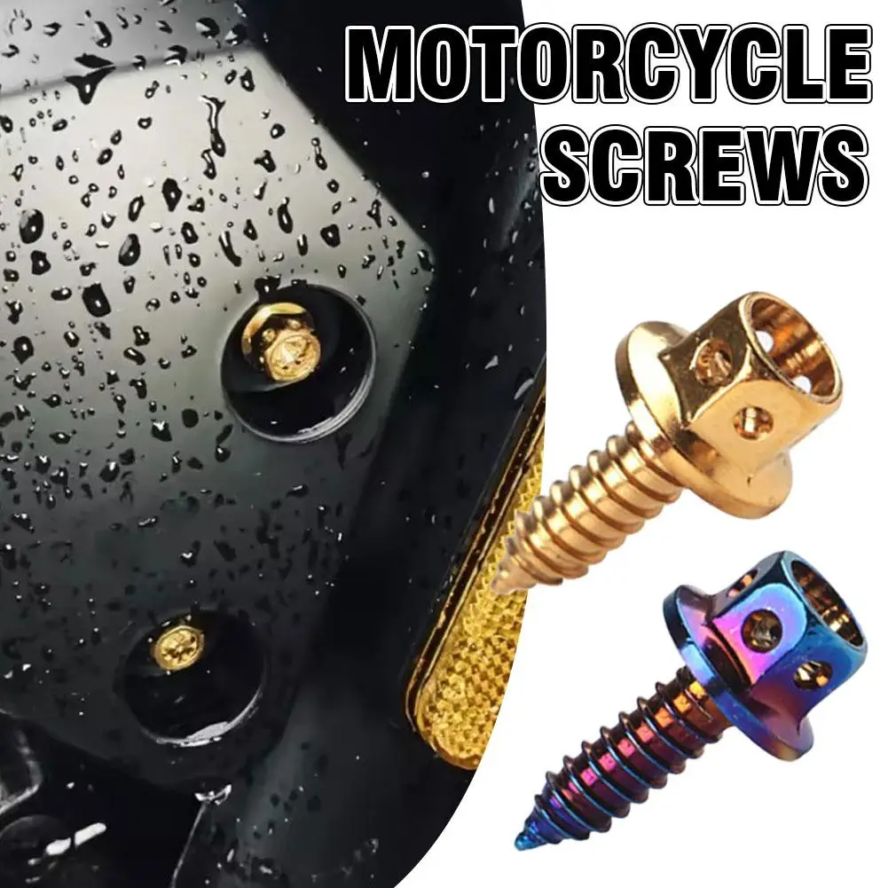 Viti per moto Elementi di fissaggio autofilettanti esagonali cavi elettrici Modifica bici Accessorio per l'aumento dello specchietto retrovisore