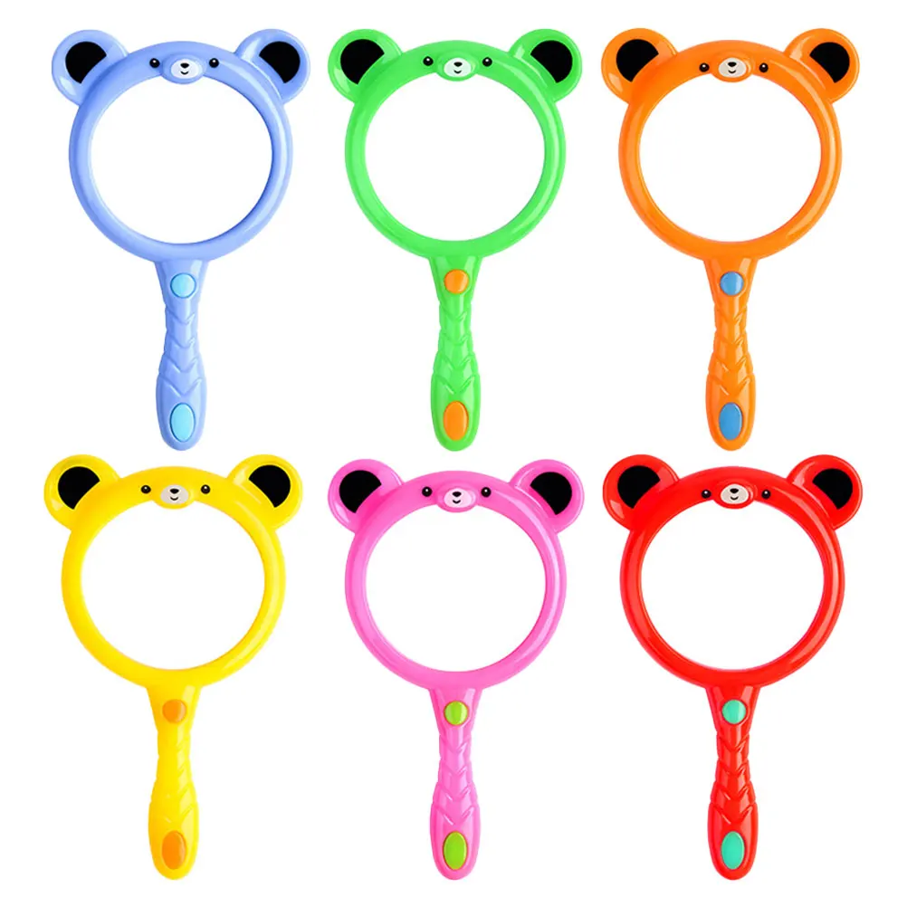 

6pcs 3X Magnifying Glass Handheld Reading Magnifier For Science Exploration Tool Portable Mini Lens Outdoor