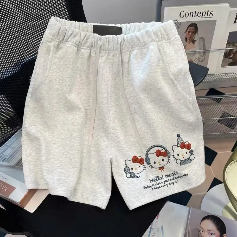 

Sanrio Kawaii шорты Hello Kittys укороченные брюки свободные новый стиль летняя горячая распродажа повседневные удобные дышащие спортивные штаны с героями мультфильмов