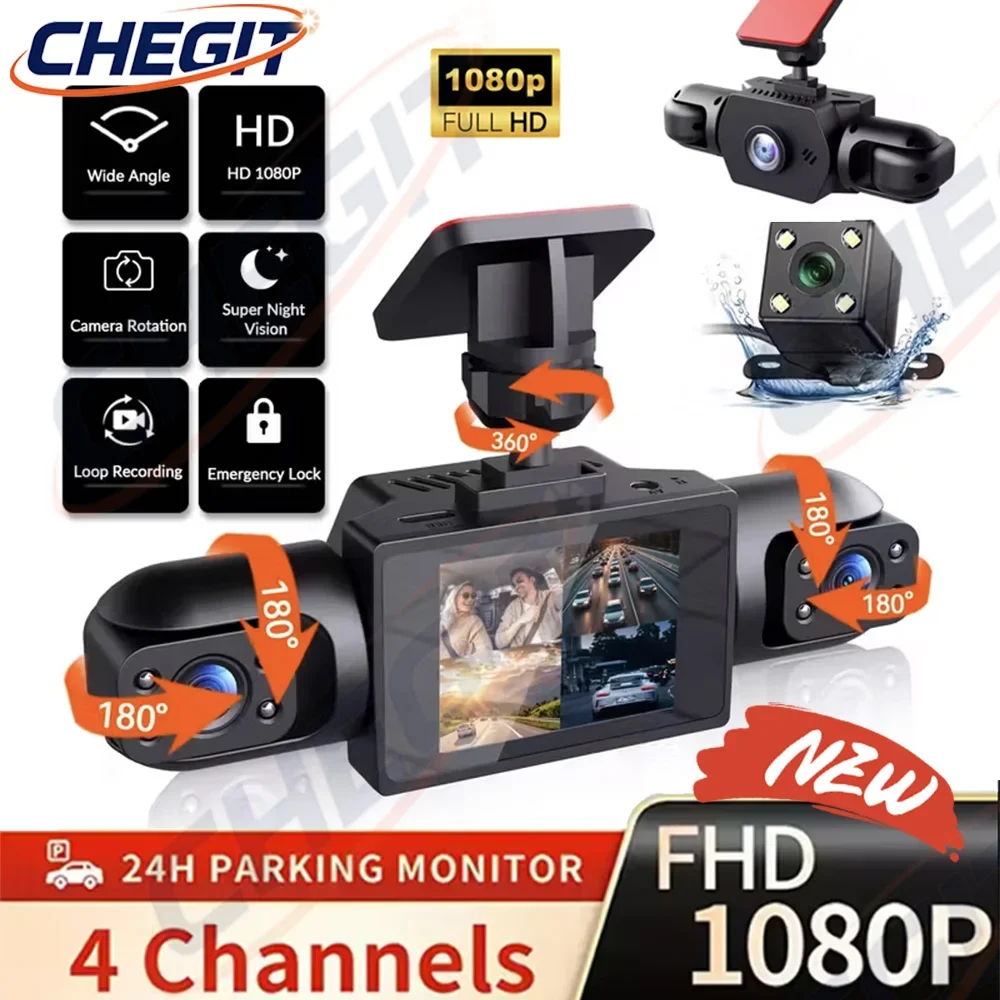 4 Channels 360° Car…