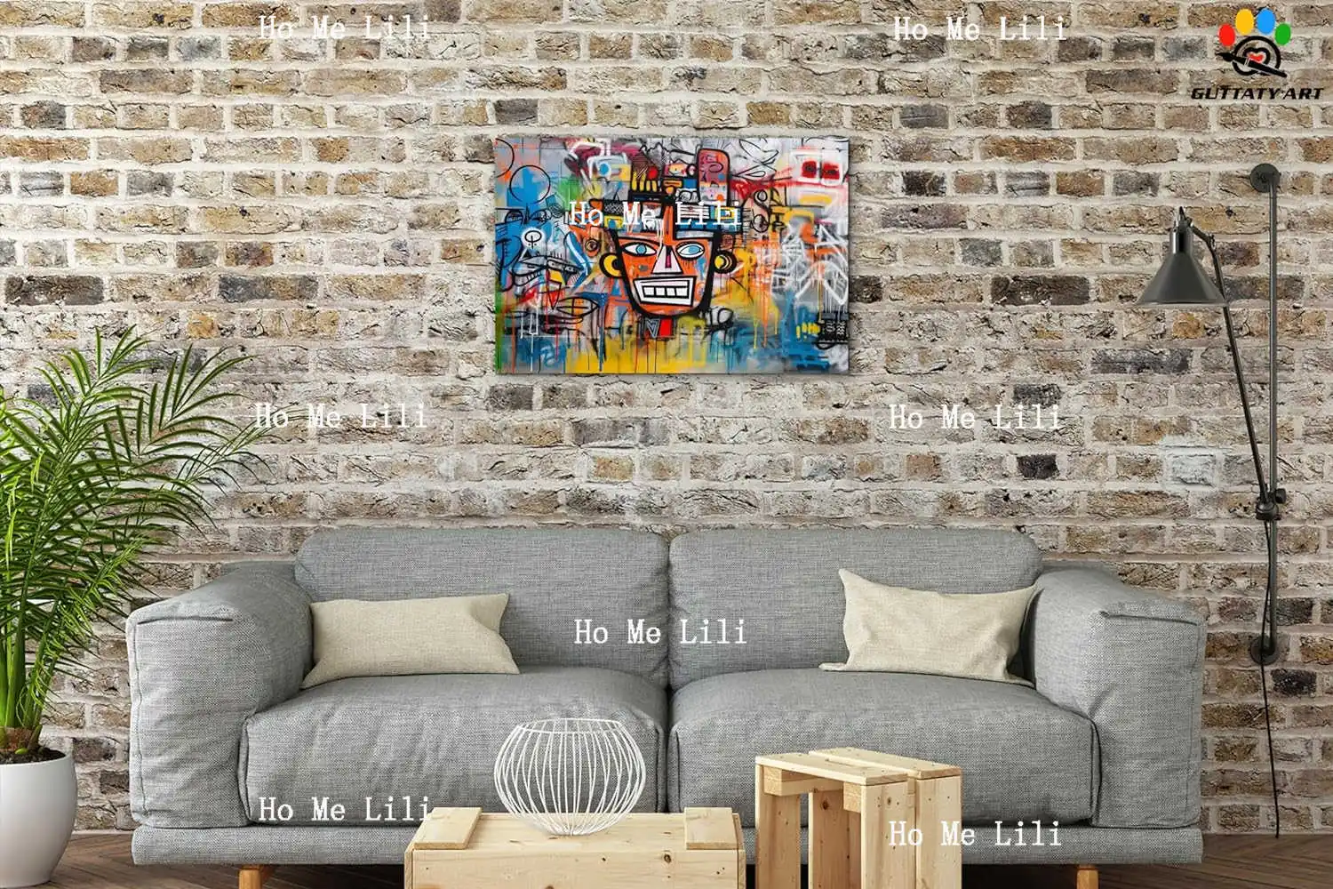 Classic Street Painting Canvas Wall Art Colorful Abstract Painting Pop Art Wall Decor For Living Room Decor