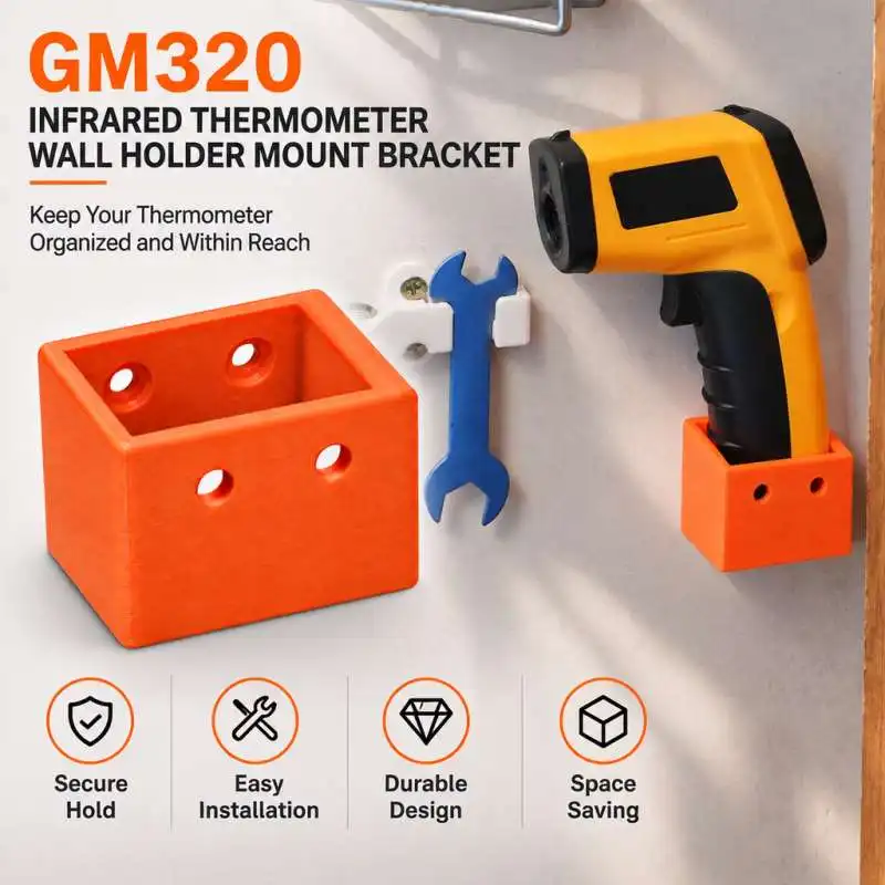 GM320 Infrared Thermometer Wall Holder Mount Bracket Laser Temperature Meter Fixed Support Stand