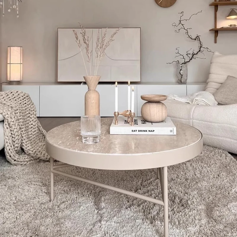 

Round Designer Coffee Table Living Room Modern Wood Nordic Coffee Table Bedroom Unique Italian Mesa Auxiliar Salon Furniture