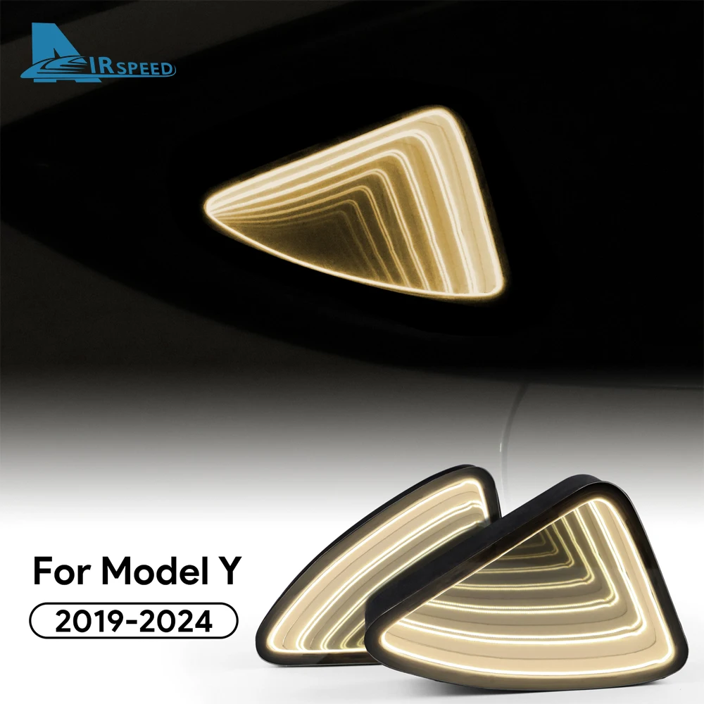

High Quality Car Rear Window Triangle Trim Light for Tesla Model Y 2020 2021 2022 2023 2024 Triangle Decoration Lamp Accessories