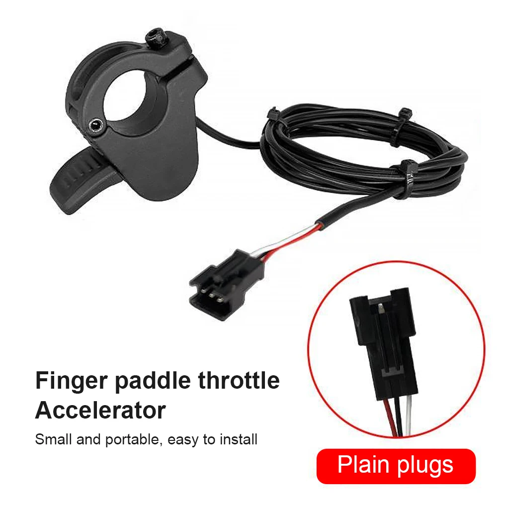 3 Pin SM Connector Electric Bike Throttle Portable Left Right 70 Degree Plastic Riding Accelerator Part Components