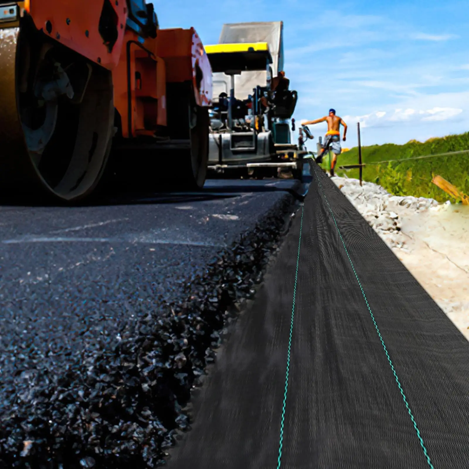 3/4/6*300/600FT نسيج المناظر الطبيعية لحاجز الاعشاب ، نسيج كتلة الاعشاب الثقيلة ، قماش حديقة الممرات المنسوجة للدفيئة والساحة والتدفق