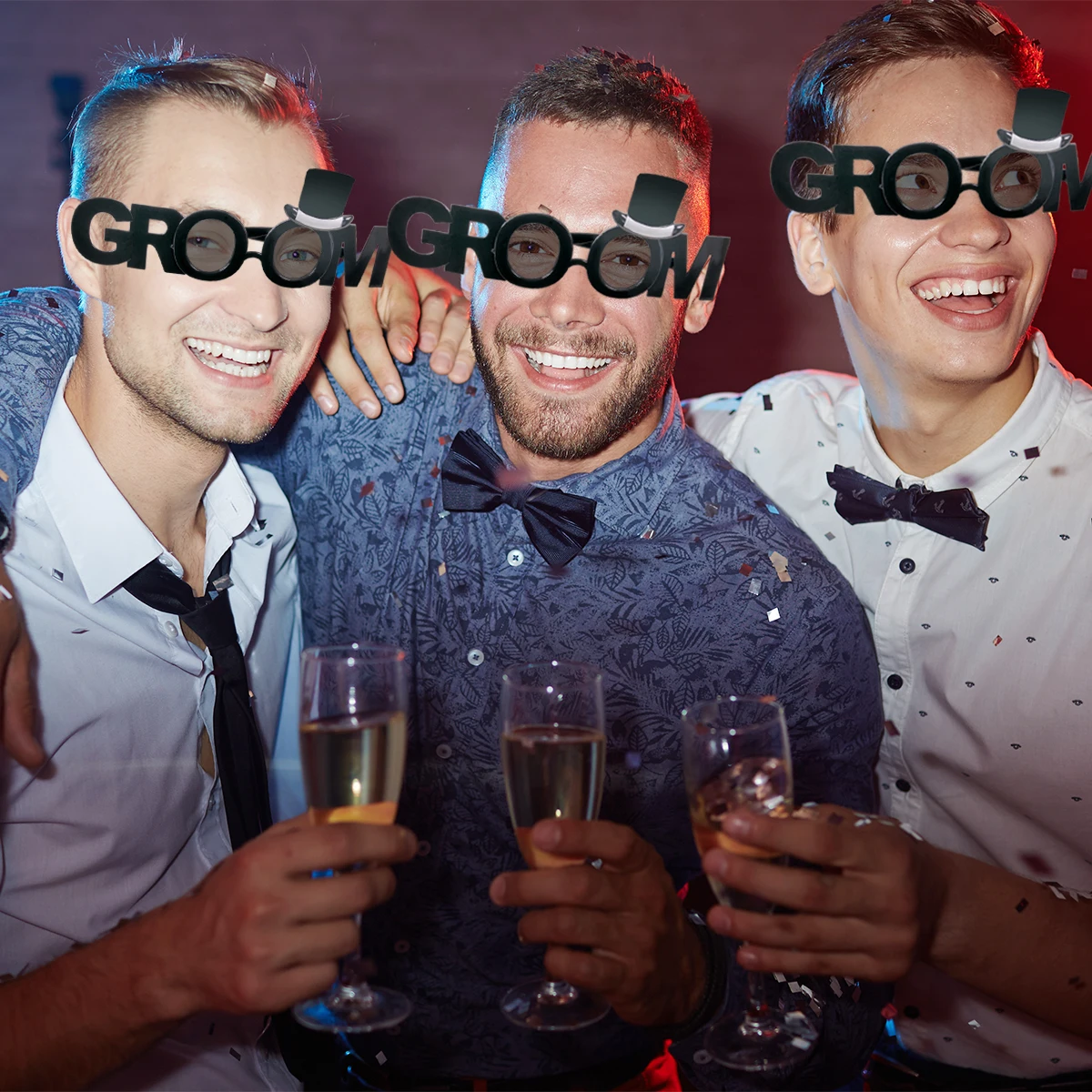 Gafas de sol para fiesta de despedida de soltera, accesorios para fotos, suministros de decoración para despedida de soltera, novia y novio