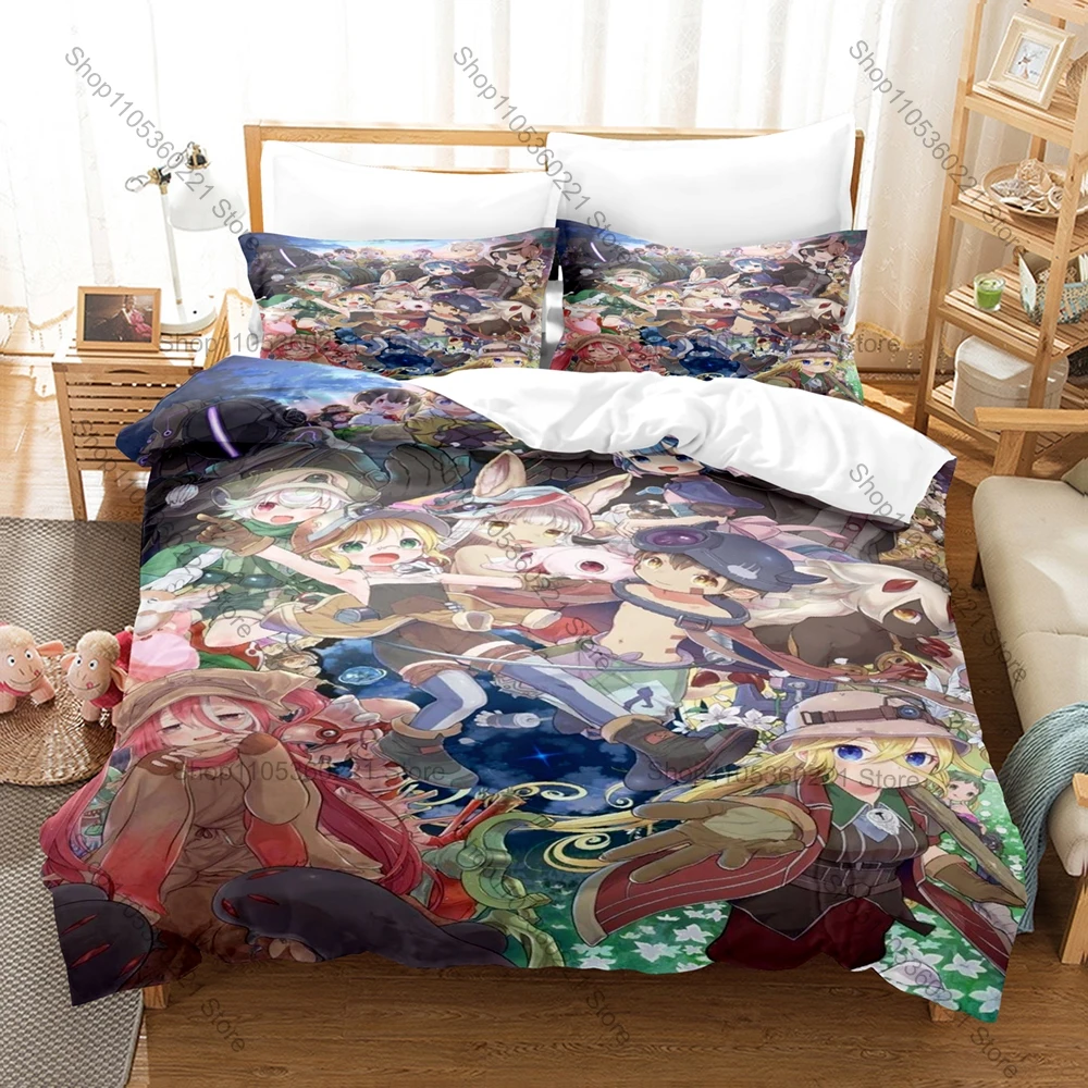 

Personality Popular Anime Made in Abyss New Bedding Duvet Cover Set Fashion Bed Linen Single Double Queen King Size