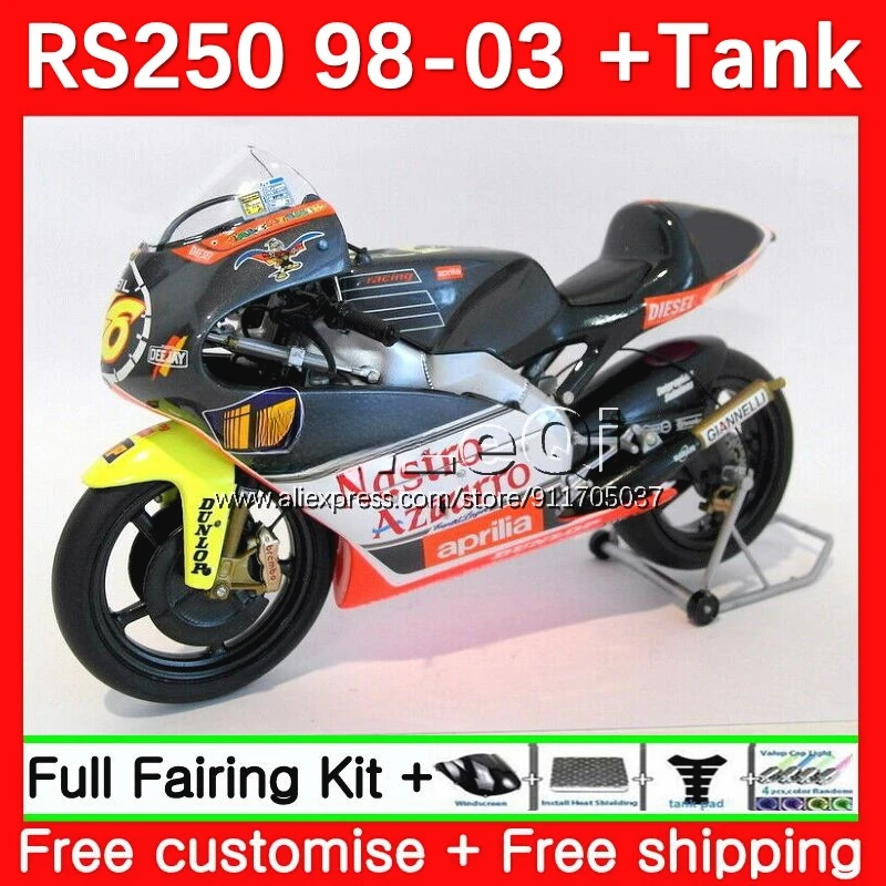 RS250RR For Aprilia RS 250 RS-250 RS250 White black RR 98 99 00 01 02 03 18No.19 RSV250 1998 1999 2000 2001 2002 2003 Fairings