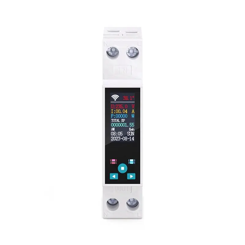 

ABLL-50A Tuya WIFI Smart Switch Circuit Breaker LCD Energy Meter Kwh Power Metering Timer Relay Remote Control Smart Life