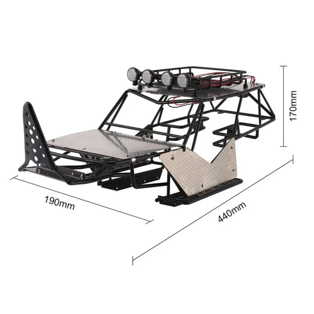 Metal Frame Body Roll Cage for Axial 1/10 RC Crawler Climbing Truck,