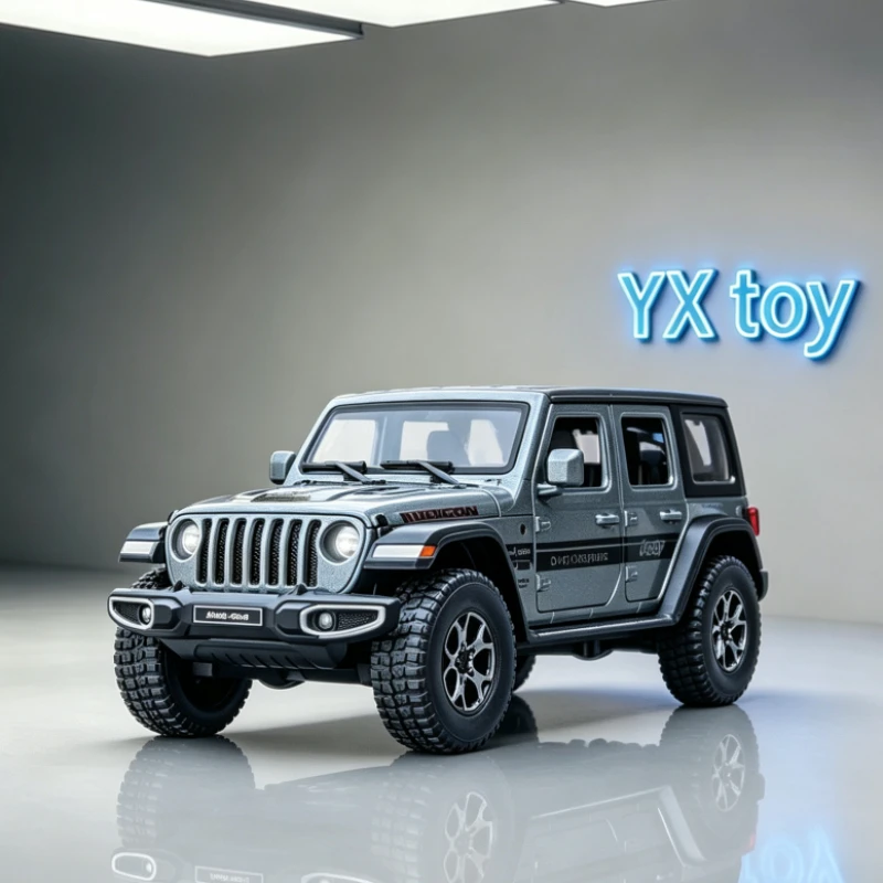 1:22 Wrangler Alloy Diecast Model Simulation Toy Vehicle Exquisite Desktop Ornament For Enthusiasts Car Fans Tabletop Display