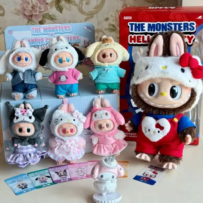 

POP MART LABUBU THE MONSTERS SANRIO CHARACTERS Series: Сюрприз-пакет Mystery Bag с милыми плюшевыми персонажами, коллекционный подарок