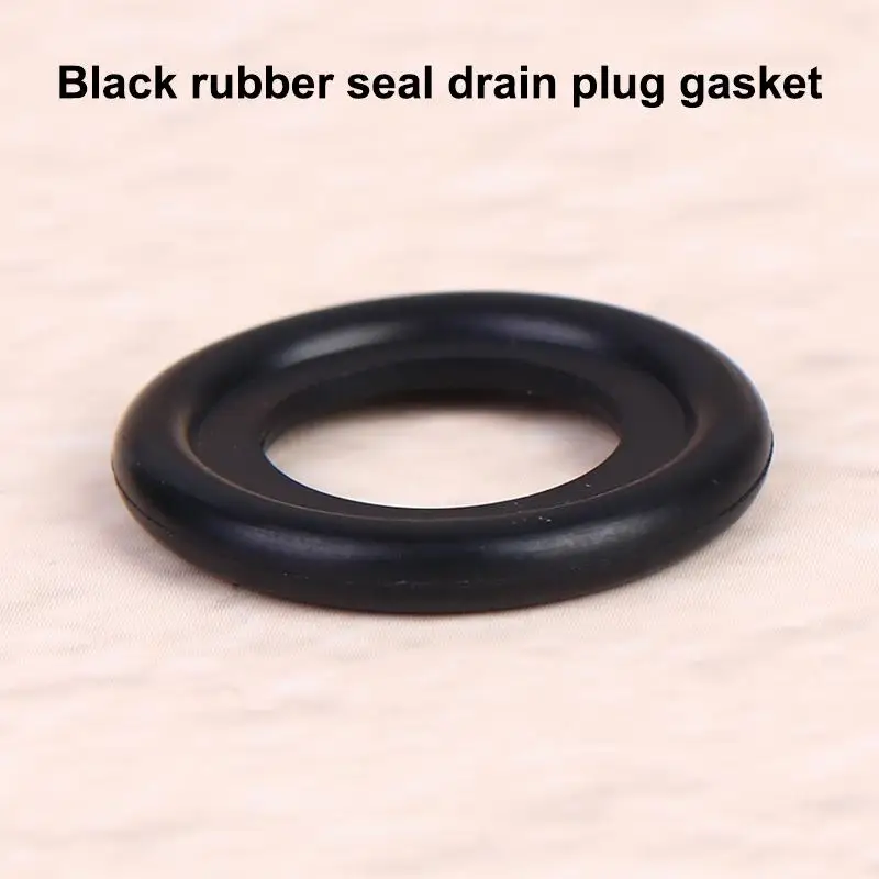 50pcs Rubber Engine Oil Drain Plug Gasket: M12 M14 Screw Sealing Shim Oil Pan