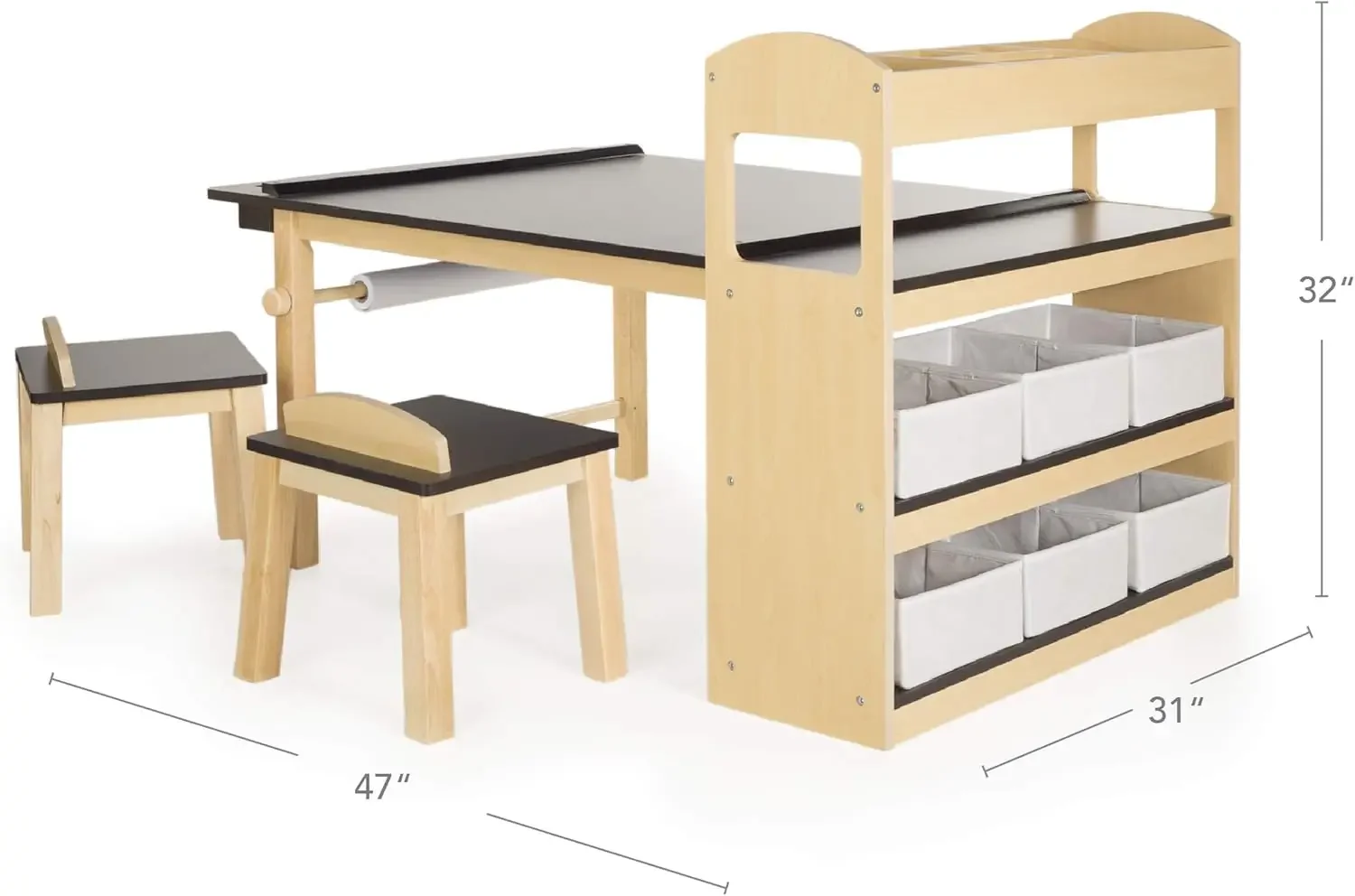 Handwerptafels en -stoelen voor kinderen, houten kunsttafels voor de kinderspeelkamer |   activiteitentafels voor kinderen