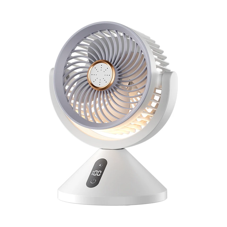 Air Circulation Office Desktop Vertical Electric Outdoor Night Light Fan Led Digital Display Wall Mounted 100 Speed JMF-2